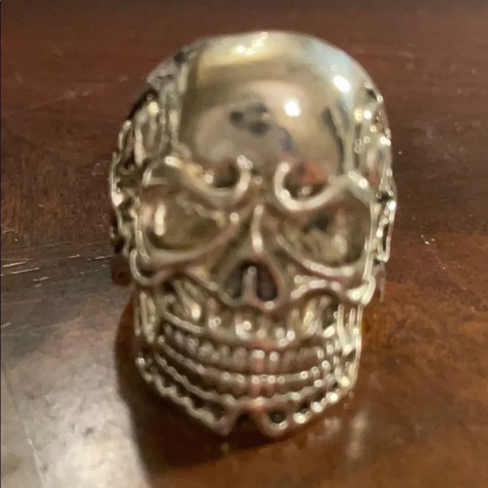 2 for 20 New silver skull biker ring